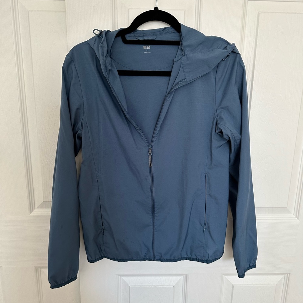 Uniqlo Light Wind Breaker Parka Jacket Small Blue